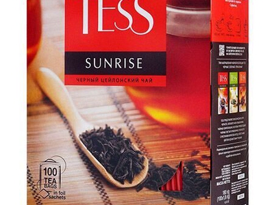 Чай Tess черный 100пак по 1,8г Санрайз