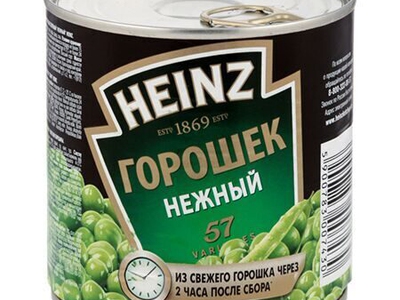 Горошек зеленый Heinz Нежный 400г ж/б