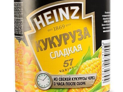 Кукуруза Heinz сладкая 340г ж/б