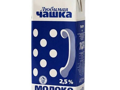 Молоко Любимая чашка т/п 2.5% 1л БЗМЖ