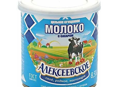 Молоко сгущенное цельное с сах Алексеевское 8,5% 380г БЗМЖ