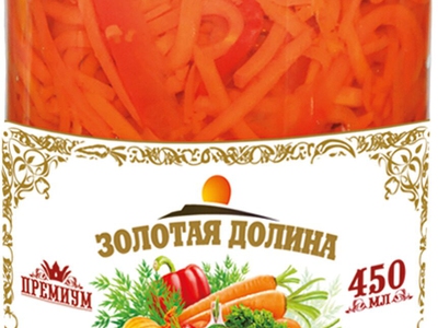 Морковь Золотая долина по-корейски Пикантная 450мл