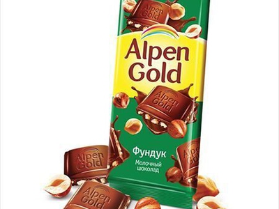 Шоколад Альпен Голд 85г молочный фундук