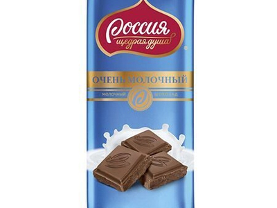Шоколад Россия 82г Очень молочный